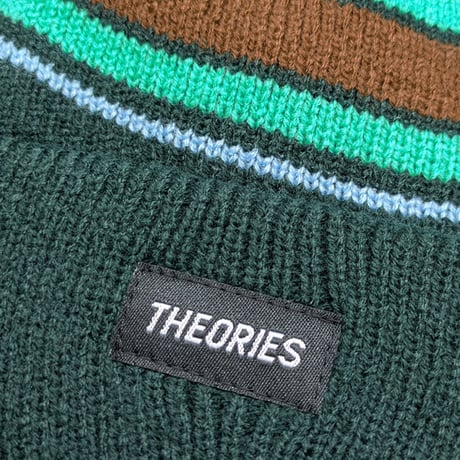 THEORIES ビーニー セオリーズ　Stamp Stripe Rib Knit Beanie （Palm）