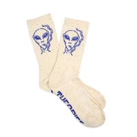 THEORIES ソックス セオリーズ メンズ アイボリー　Outer Space Sock （Blue Speckle）