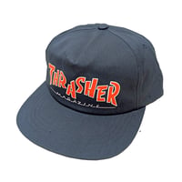 THRASHER キャップ スラッシャー　PARRA MAG SNAPBACK CAP （NAVY）