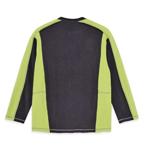 POLAR SKATE CO ポーラー　Grid Fleece Sweater (Black/Chartreuse)
