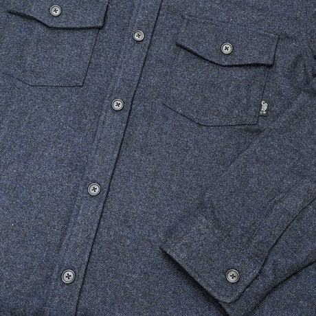 26-27 フランネルシャツ グリーンクロージング GREEN CLOTHING WOOL FLANNEL SHIRTS  (HB INDIGO)  WOOL:70%