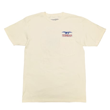 ANTIHERO SKATEBOARDS Tシャツ アンタイヒーロー 半袖　PIGEON MASH Ⅱ S/S POCKET TEE （NATURAL）