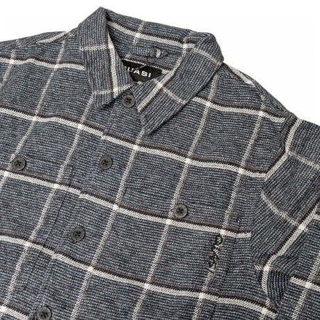 QUASI シャツ 長袖 クワジ　NOME LONG SLEEVE BUTTON UP SHIRT （PEAT）