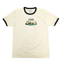 REAL SKATEBOARDS Tシャツ 半袖 リアル スケートボード　EMB S/S TEE （NATURAL/BLACK）