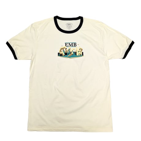 REAL SKATEBOARDS Tシャツ 半袖 リアル スケートボード　EMB S/S TEE （NATURAL/BLACK）