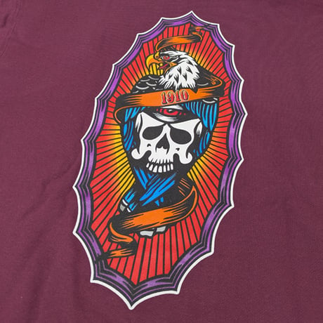 1910 9teenten アパレル ナインティーン テン パーカー　HAWKS ON THE RUN PULLOVER  HOODIE （MAROON）