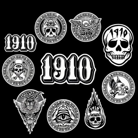 1910 9teenten ナインティーン テン ステッカー　1910 Artworks Sticker Pack