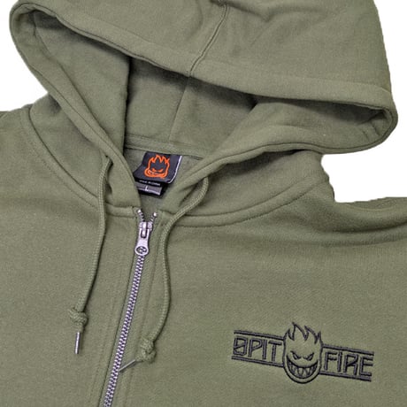 SPITFIRE WHEELS パーカー スピットファイア　LTB ARCH EMB ZIPUP HOODED （OLIVE）