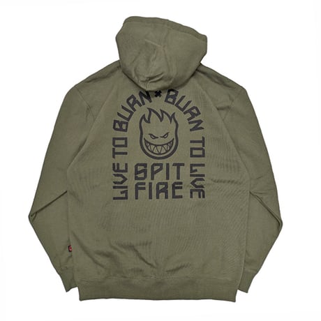 SPITFIRE WHEELS パーカー スピットファイア　LTB ARCH EMB ZIPUP HOODED （OLIVE）