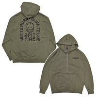 SPITFIRE WHEELS パーカー スピットファイア　LTB ARCH EMB ZIPUP HOODED （OLIVE）