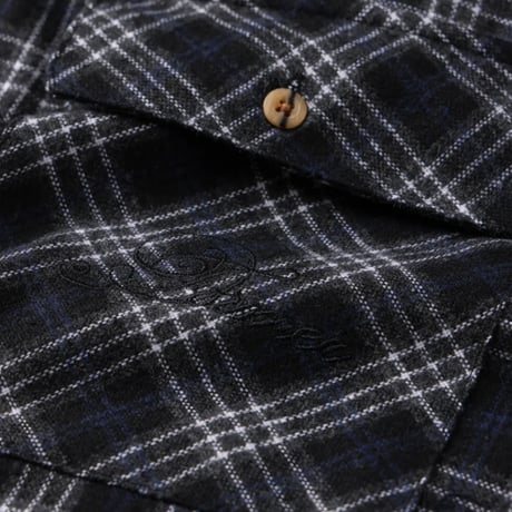 FORMER シャツ 長袖 チェック フォーマー　VIVIAN FLANNEL LS SHIRT （BLACK/GREY）