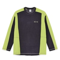 POLAR SKATE CO ポーラー　Grid Fleece Sweater (Black/Chartreuse)
