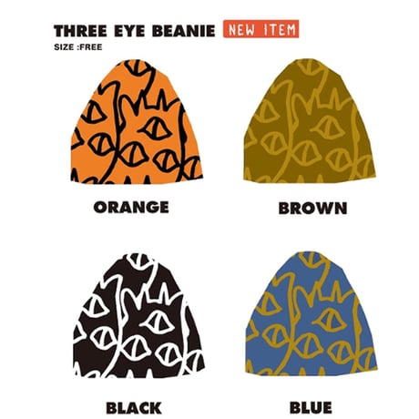 KM4K ビーニー カモシカ　THREE EYE BEANIE  （4カラー） 26-27