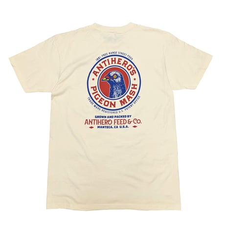 ANTIHERO SKATEBOARDS Tシャツ アンタイヒーロー 半袖　PIGEON MASH Ⅱ S/S POCKET TEE （NATURAL）