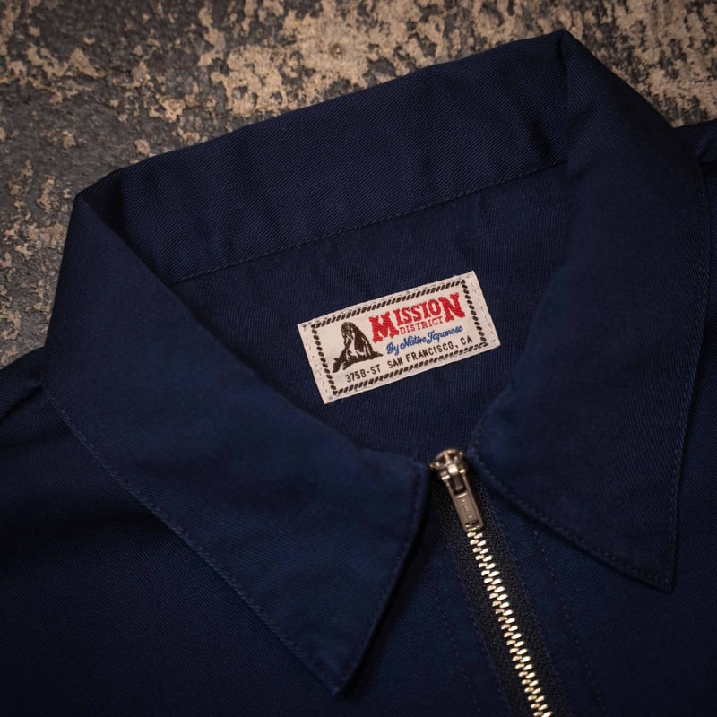 Navy】MD-ZIP WORK SHIRTS | NATIVE JAPANESE WEB
