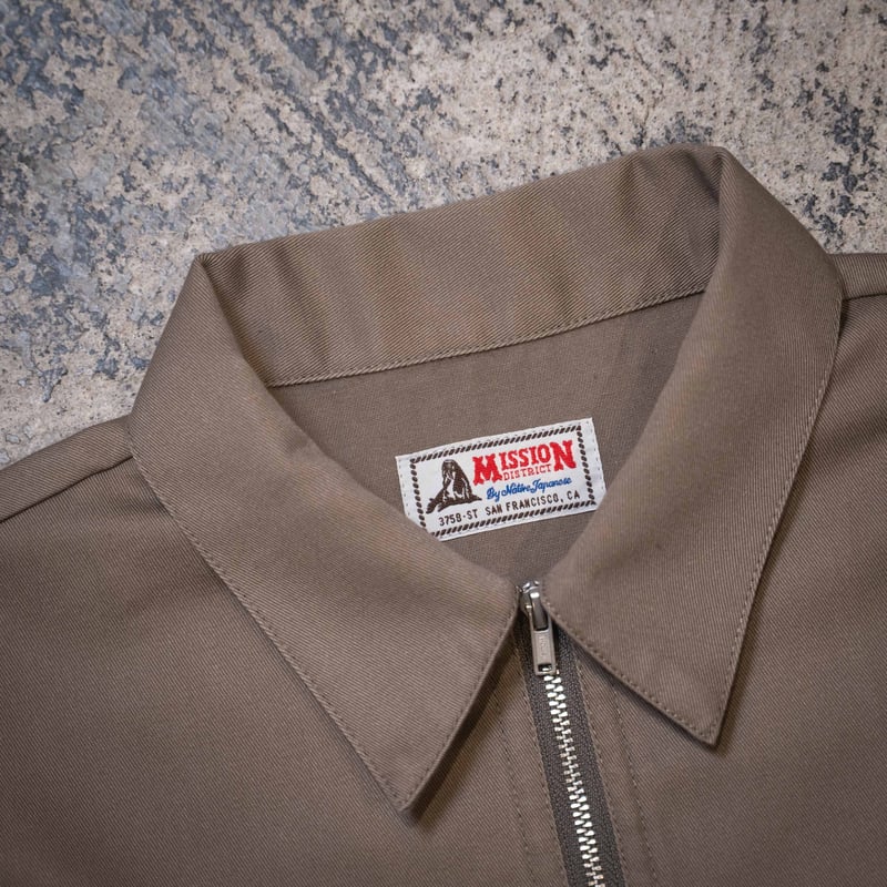 Light Brown】MD-ZIP WORK SHIRTS | NATIVE JAPANE