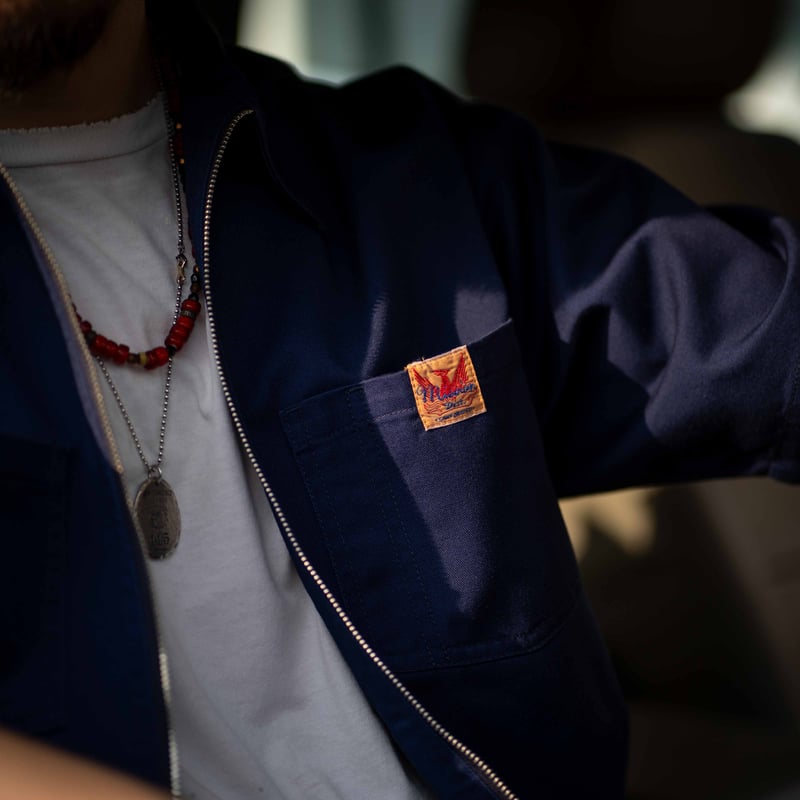 Navy】MD-ZIP WORK SHIRTS | NATIVE JAPANESE WEB