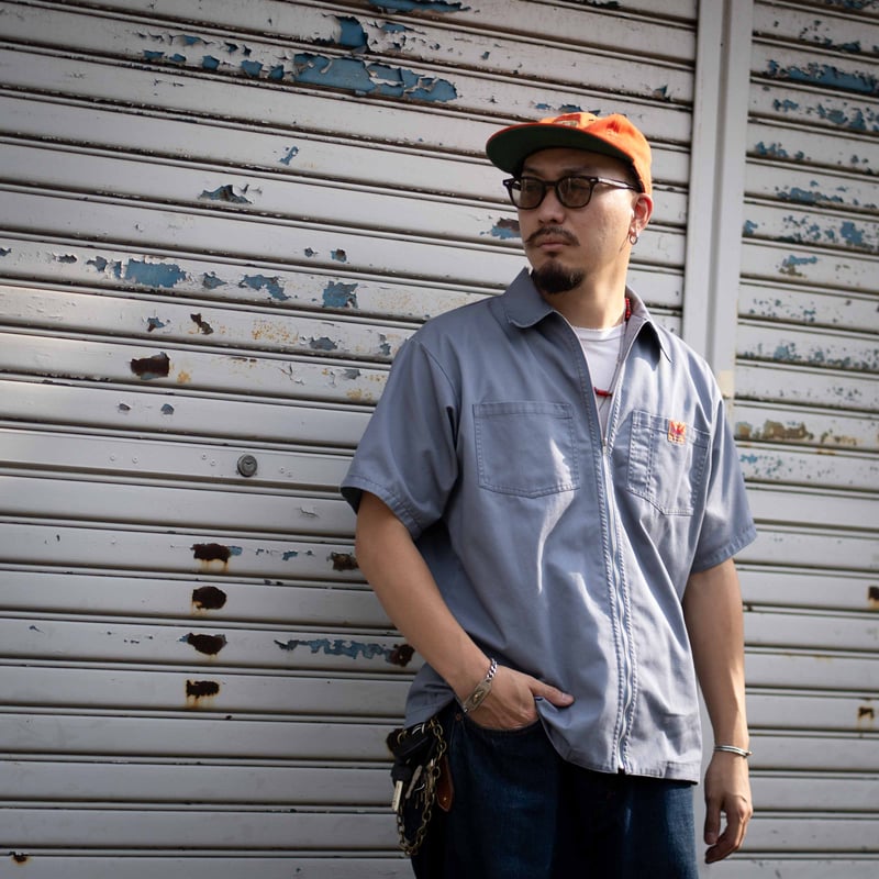 Fog Blue】MD-ZIP WORK SHIRTS | NATIVE JAPANESE