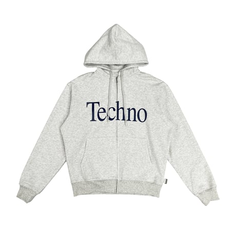 TECHNO LOGOTYPE ZIP HOOD [LT.GRAY]