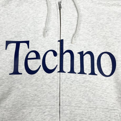TECHNO LOGOTYPE ZIP HOOD [LT.GRAY]