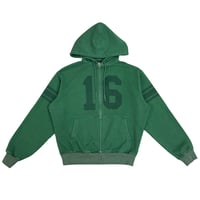 PIG NUMBERING ZIP HOOD [GREEN]