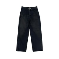 PRINTED WHISKER DENIM [BLACK x BLACK]