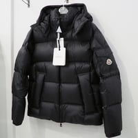 新品 定価38万 モンクレール 2025 クイエール 2way フード ダウン ジャケット 黒 オール ブラック 2 メンズ M