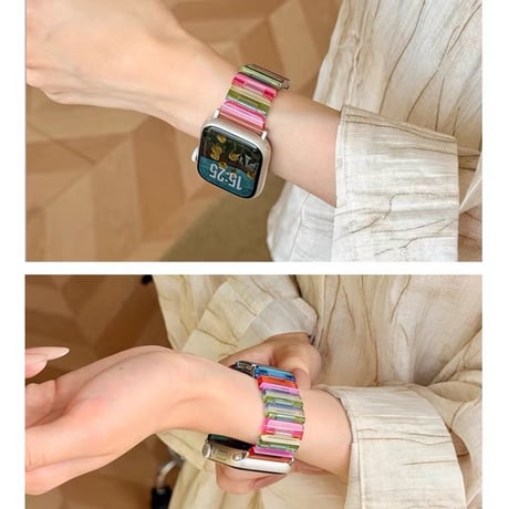 【N834】apple watch 11/SE3 バンド かわいい アップル ウォッチ バンド 夏 レディース