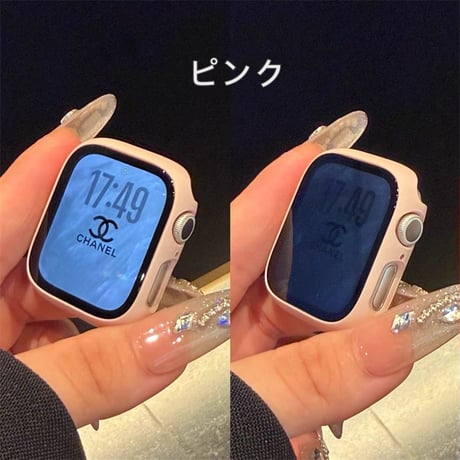 【N842】アップルウォッチ 覗き 見 防止 カバー apple watch ケース se3/s11 42mm/46mm