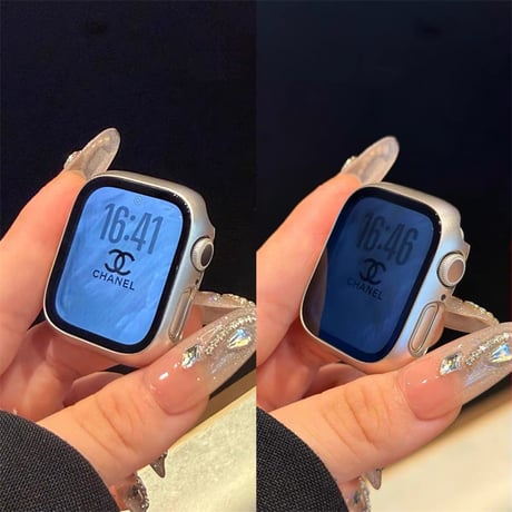 【N842】アップルウォッチ 覗き 見 防止 カバー apple watch ケース se3/s11 42mm/46mm