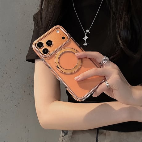 【N527】iphone18pro/17pro ケース マグセーフ スタンド iphone ケース クリア おしゃれ