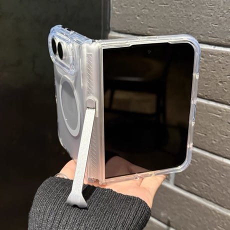 【N862】Iphone duo magsafe ケース クリア アイフォン duo ケース スタンド 付き