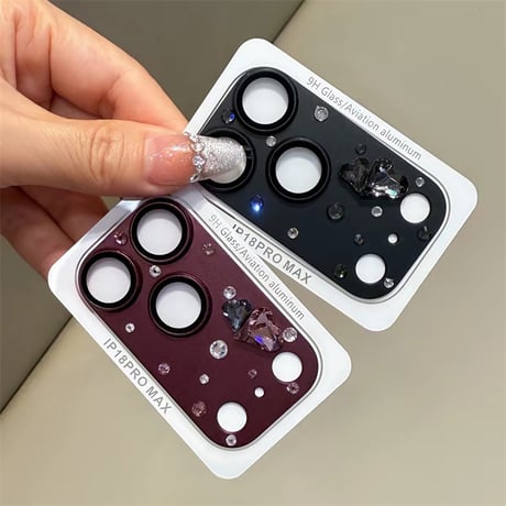 【N859】iphone18pro/17pro カメラカバー デコ iphone18promax レンズ カバー かわいい