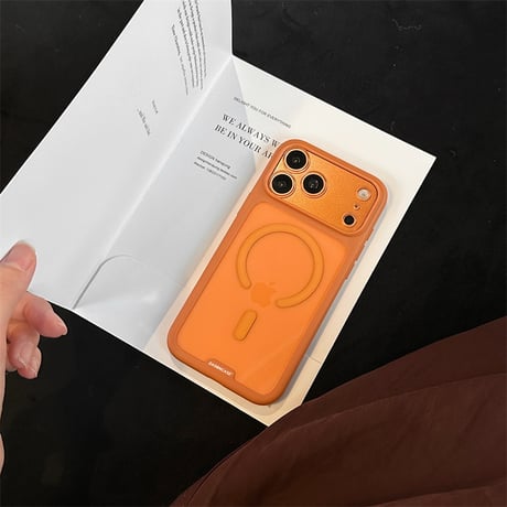 【N854】iphone18pro ダークチェリー に 合う ケース magsafe 対応 ケース 透明