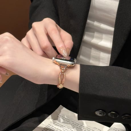 【N835】apple watch 11/se3 バンド キラキラ レディース アップル ウォッチ ブレスレット