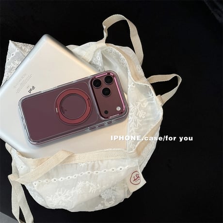 【N527】iphone18pro/17pro ケース マグセーフ スタンド iphone ケース クリア おしゃれ