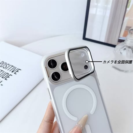 【N846】カメラ保護 付き iphone18pro/17pro ケース magsafe/スタンド iphone ケース マット