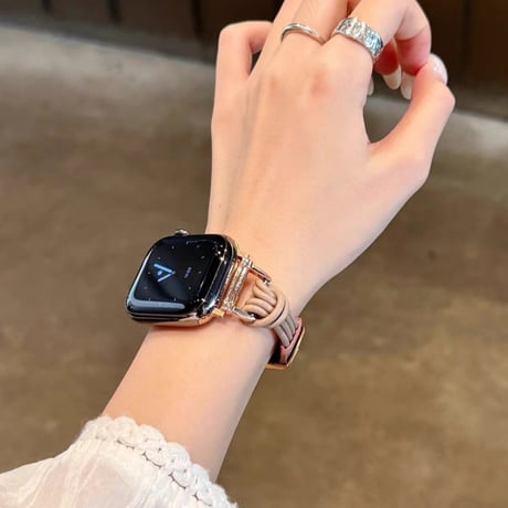 【N864】Apple Watch 12 バンド 革 レディース 42ｍｍ/40mm アップル ウォッチ バンド 女性 おしゃれ