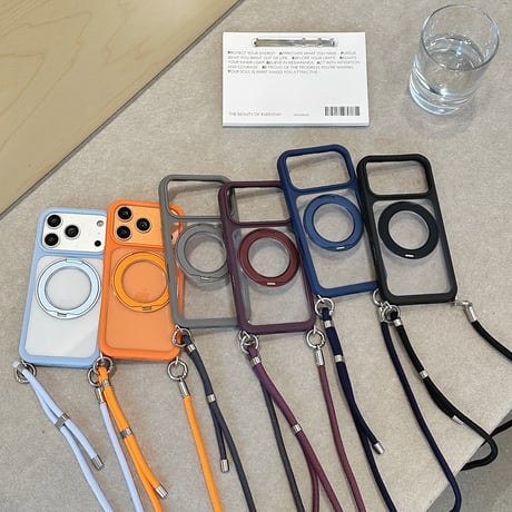 【N762】iphone18pro/17/17pro ショルダー ケース スタンド クリア