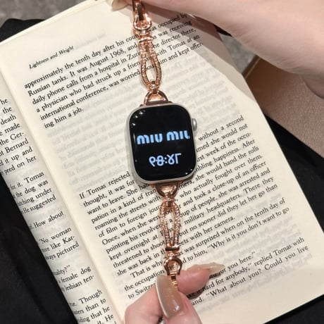 【N835】apple watch 11/se3 バンド キラキラ レディース アップル ウォッチ ブレスレット