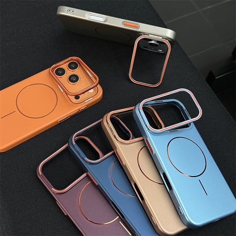 【N855】magsafe対応 iphone18pro/18promax ケース スタンド 付き IPhone ケース 高級感