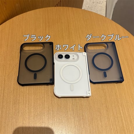 【N852】iPhone Duo ケース MagSafe対応 マット iPhone Duo ケース ヒンジ保護 半 透明