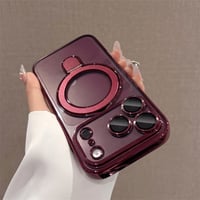 【N287】iphoneduo/18pro ソフト ケース マグセーフ クリア スタンド