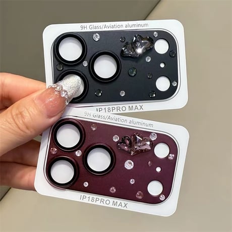 【N859】iphone18pro/17pro カメラカバー デコ iphone18promax レンズ カバー かわいい