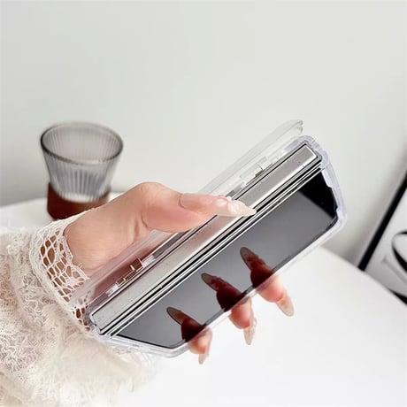 【N862】Iphone duo magsafe ケース クリア アイフォン duo ケース スタンド 付き
