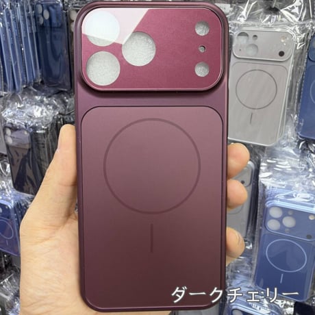 【N744】高品質 iphone18pro/17pro バーガンディ/オレンジ に 合う ケース マット・ガラス iphone17 ケース カメラ 保護