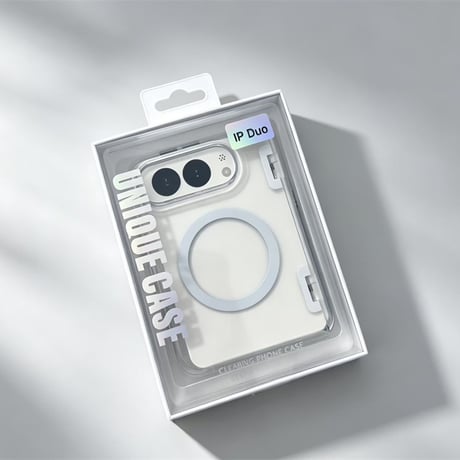 【N862】Iphone duo magsafe ケース クリア アイフォン duo ケース スタンド 付き