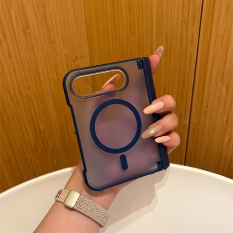【N852】iPhone Duo ケース MagSafe対応 マット iPhone Duo ケース ヒンジ保護 半 透明
