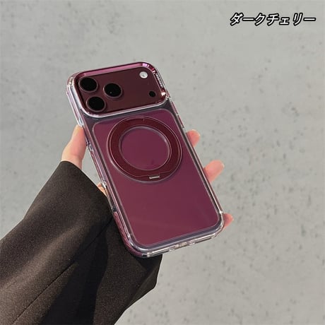 【N527】iphone18pro/17pro ケース マグセーフ スタンド iphone ケース クリア おしゃれ