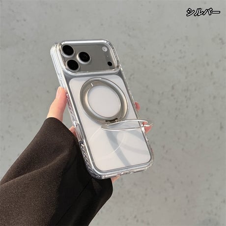 【N527】iphone18pro/17pro ケース マグセーフ スタンド iphone ケース クリア おしゃれ